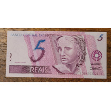 Cédula Brasil 5 reais C273 FE primeira família 