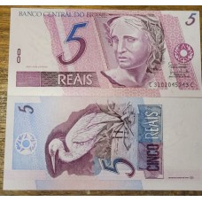 Cédula Brasil 5 reais C278 FE Primeira família 