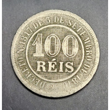 Moeda Brasil império 100 reis 1888 