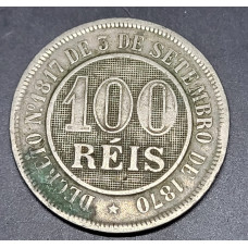 N0937 Moeda Brasil 100 reis 1888 imperio MBC