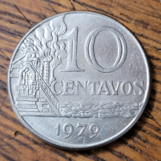 Moeda Brasil 10 centavos 1979 MBC-S