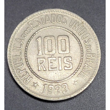 Moeda Brasil 100 reis 1933 Soberba 