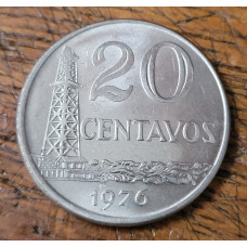 Moeda Brasil 20 centavos 1976 Soberba