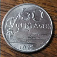 Moeda Brasil 50 centavos 1975