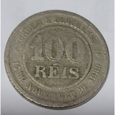 Moeda Brasil 100 reis 1889 republica MBC