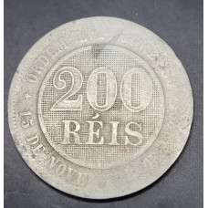 Moeda Brasil 200 reis 1893 republica MBC
