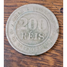 Moeda Brasil 200 reis 1897 MBC