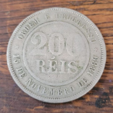 Moeda Brasil 200 reis 1898 Mbc 
