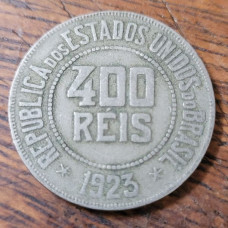 Moeda Brasil 400 reis 1923 MBC