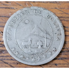 Moeda da Bolívia 5 centimes 1895