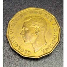 Moeda da Inglaterra 3 pence 1942 