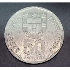 Moeda de Portugal 50 escudos 1987 