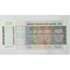 Cédula Brasil Série Raças 500 cruzeiros C150 FE Sesquicentenario Independencia