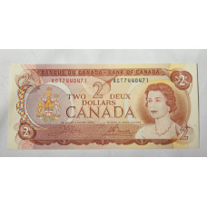 Cédula do Canadá 2 dólares 1974 P86B FE  Rainha Elizabeth II
