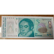 Cédula da Argentina 1 austral FE