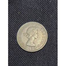 Moeda da Inglaterra 1 shilling 1958 rainha Elizabeth II 