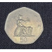 Moeda da Inglaterra 50 pence 1997 Rainha Elizabeth II