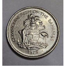 Moeda de Bahamas 25 cents 1979 