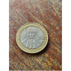 Moeda do Chile 100 pesos 2010 bimetalica