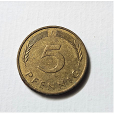 Moeda da Alemanha 5 pfenning 1991 J