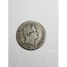 Moeda da Alemanha Prussia 2 Meio  silber Groschen prata 1843 