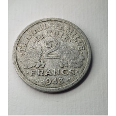Moeda da França 2 francos 1943