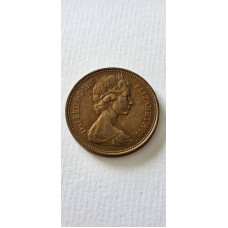 Moeda da Inglaterra 2 pence 1971 Rainha Elizabeth II