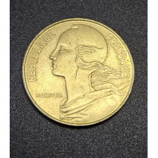 Moeda da França 20 centimes 1988 