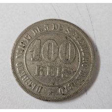 V002 Moeda Brasil 100 reis 1871 MBC 2
