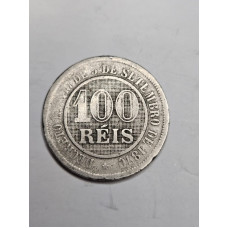 Moeda Brasil 100 réis 1887 império BC-MBC