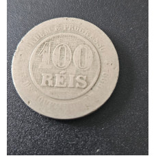 Moeda Brasil Republica 100 reis 1894 MBC