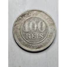 Moeda Brasil 100 reis 1899 republica mbc-Soberba