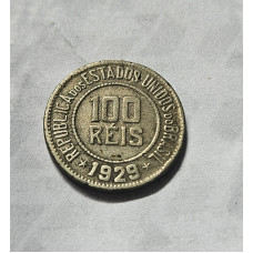 Moeda Brasil 100 reis 1929 MBC V083
