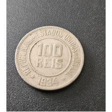Moeda Brasil 100 reis 1934 V088 MBC