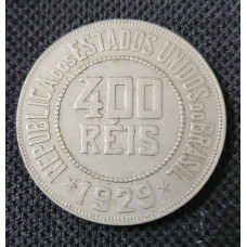 V117 Moeda Brasil 400 reis 1929 Mbc