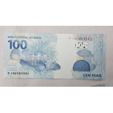 Cedula Brasil 100 reais PI FE