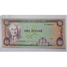 Cédula da Jamaica 1 dolar P68 FE 