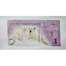 Cédula fantasia Artic Territórios FE 1 polar Dollar