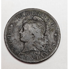 Moeda da Argentina 2 centavos 1883 