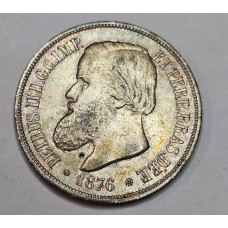 Moeda Brasil Império 1000 reis 1876 Soberba P642