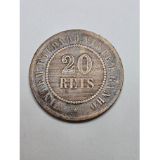 Moeda Brasil 20 reis 1895 bronze republica MBC B801