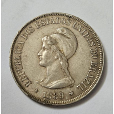 Moeda Brasil republica 500 reis 1889 MBC