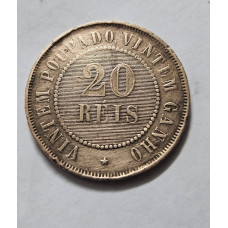 Moeda Brasil 20 réis 1911 B814 Bronze republica MBC