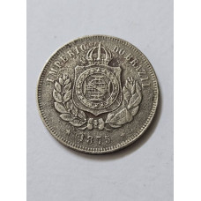 V018 Moeda Brasil império 200 réis 1875 data escassa