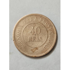 Moeda Brasil 40 réis 1897 B821 MBC Republica