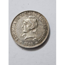 Moeda de 2.000 Réis do Brasil - 1911 - Prata - República
