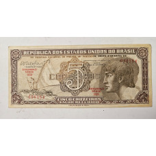 Cédula de 5 Cruzeiros - República dos Estados Unidos do Brasil - Série 089
