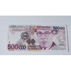 Cédula Brasil 500 cruzeiros reais FE C236 Mario Andrade