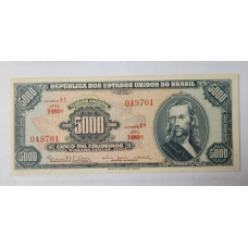 Cédula Brasil  5000 Cruzeiros - - Tiradentes -FE C059