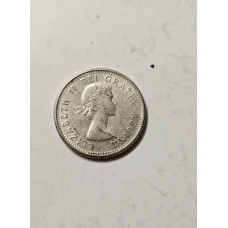 Moeda Canadá 10 Cents 1963 Prata - Rainha Eilzabeth II